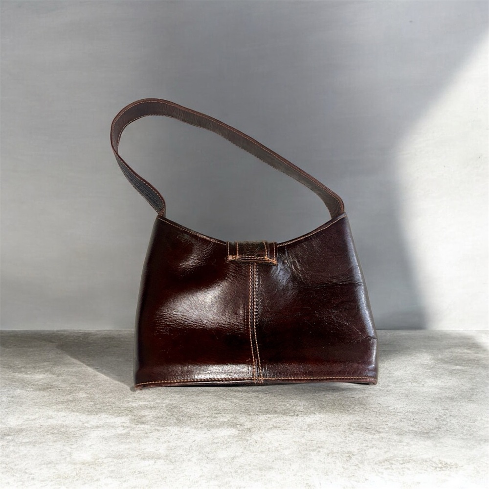 American West Brown Leather Shoulder Bag - Picture 8 of 13